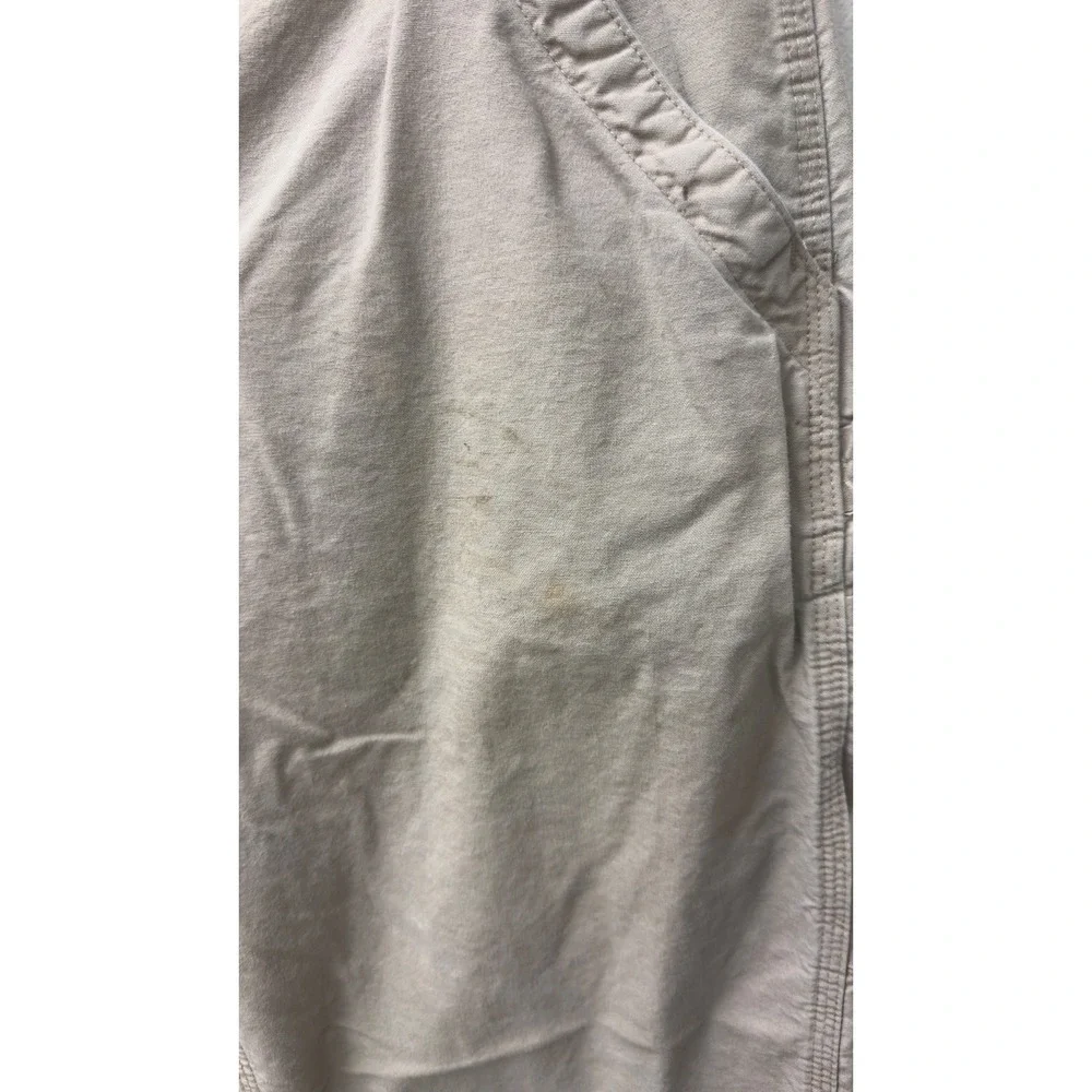 Carhartt Carpenter Pants Mens 37x28 Tan Distressed Canvas Workwear Utility